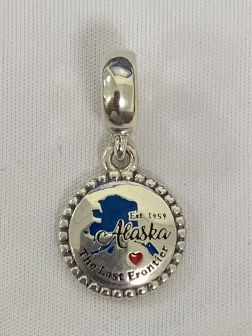Pandora Alaska Map Exclusive Charm Pendant, S925 Silver Jewelry